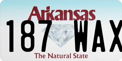 AR license plate 187WAX