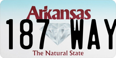 AR license plate 187WAY