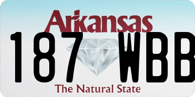 AR license plate 187WBB