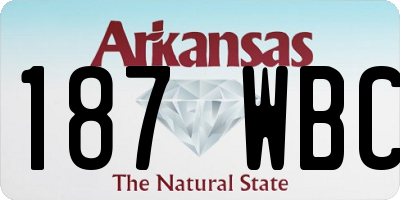 AR license plate 187WBC