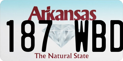 AR license plate 187WBD
