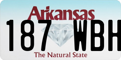 AR license plate 187WBH