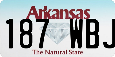 AR license plate 187WBJ