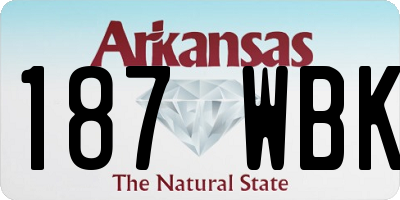 AR license plate 187WBK