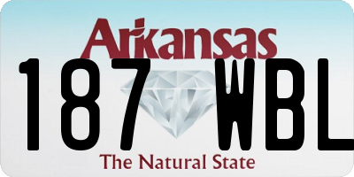 AR license plate 187WBL