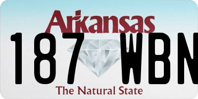 AR license plate 187WBN