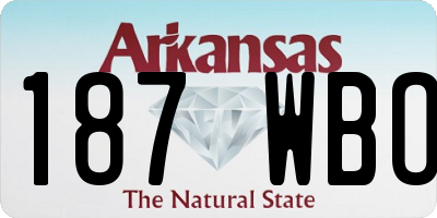 AR license plate 187WBO