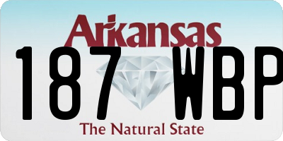 AR license plate 187WBP