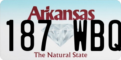 AR license plate 187WBQ