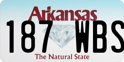 AR license plate 187WBS
