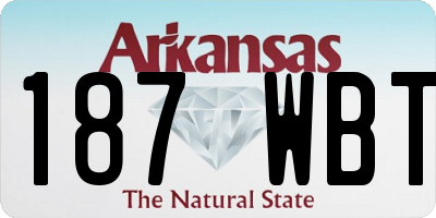 AR license plate 187WBT