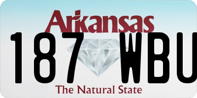 AR license plate 187WBU