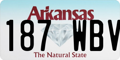 AR license plate 187WBV