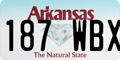 AR license plate 187WBX