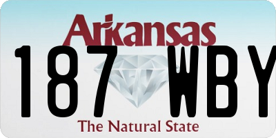 AR license plate 187WBY