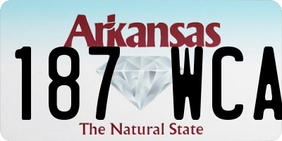 AR license plate 187WCA