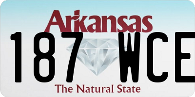 AR license plate 187WCE