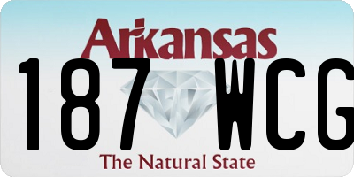 AR license plate 187WCG