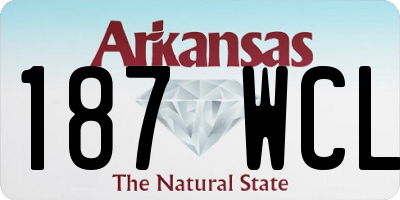 AR license plate 187WCL