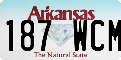AR license plate 187WCM