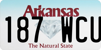 AR license plate 187WCU