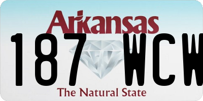 AR license plate 187WCW