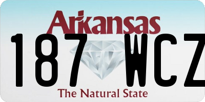 AR license plate 187WCZ