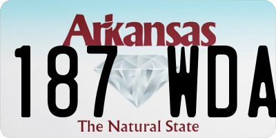AR license plate 187WDA