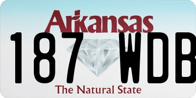 AR license plate 187WDB