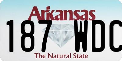AR license plate 187WDC