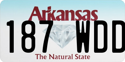 AR license plate 187WDD