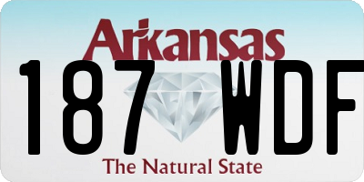 AR license plate 187WDF