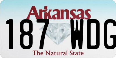 AR license plate 187WDG