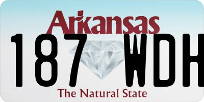 AR license plate 187WDH