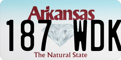 AR license plate 187WDK