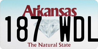 AR license plate 187WDL