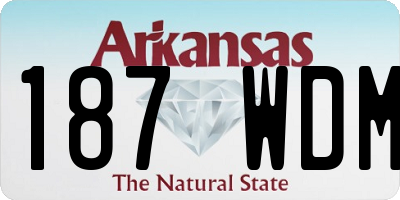 AR license plate 187WDM