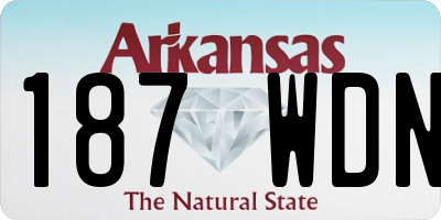 AR license plate 187WDN