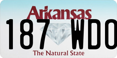 AR license plate 187WDO