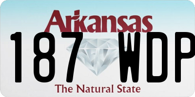 AR license plate 187WDP