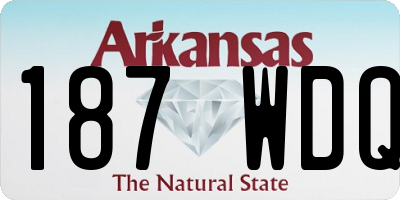 AR license plate 187WDQ