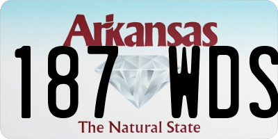 AR license plate 187WDS