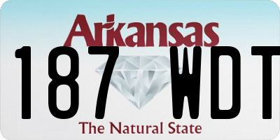 AR license plate 187WDT