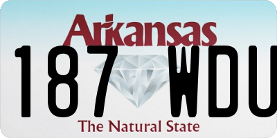 AR license plate 187WDU