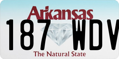 AR license plate 187WDV