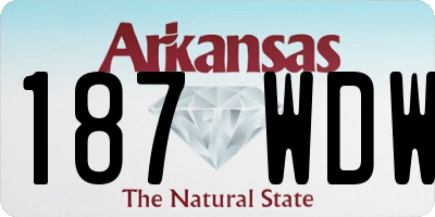 AR license plate 187WDW