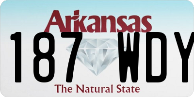 AR license plate 187WDY