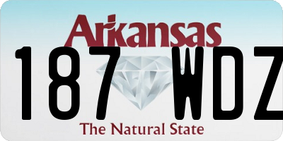 AR license plate 187WDZ