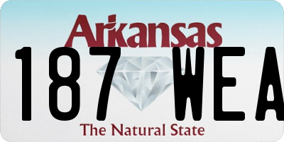 AR license plate 187WEA