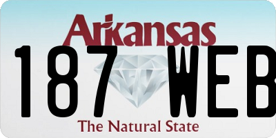 AR license plate 187WEB